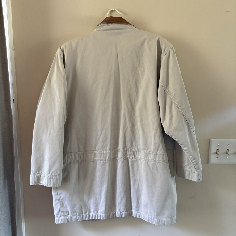 Eddie Bauer Plaid Lined Chore Oversized Jacket Womens LargeBeige Teacher Vintage - Picture 5 of 5